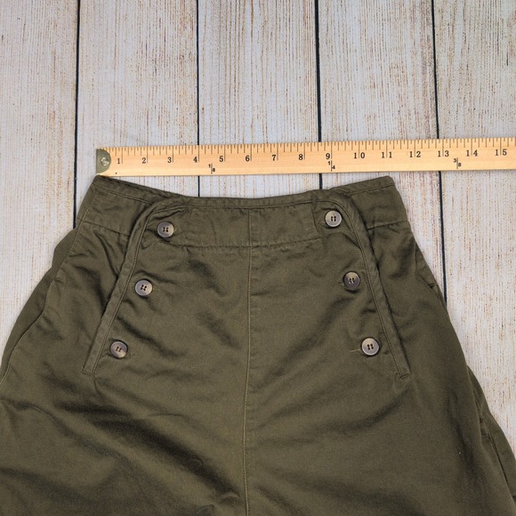 Inwear Olive Green Jodhpurs Style Pants High Waist Button Up Trousers 6 ladies - Picture 2 of 9